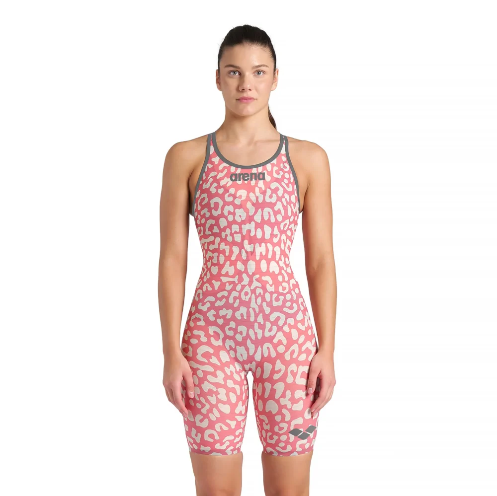 Arena Women's Carbon Air 2 LE Full Body Short Legs Close Back Leopard