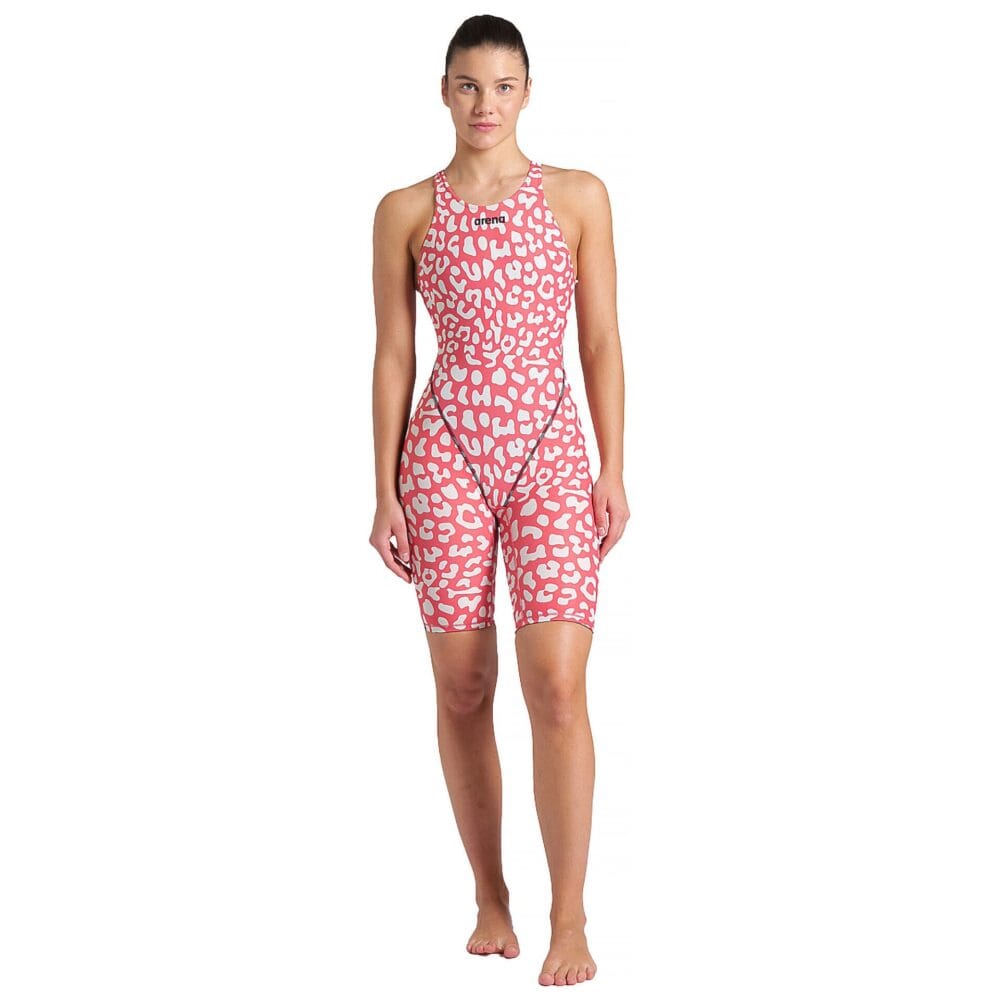 Arena Women's Powerskin ST Next LE Full Body Short Legs Open Back Leopard - Image 3