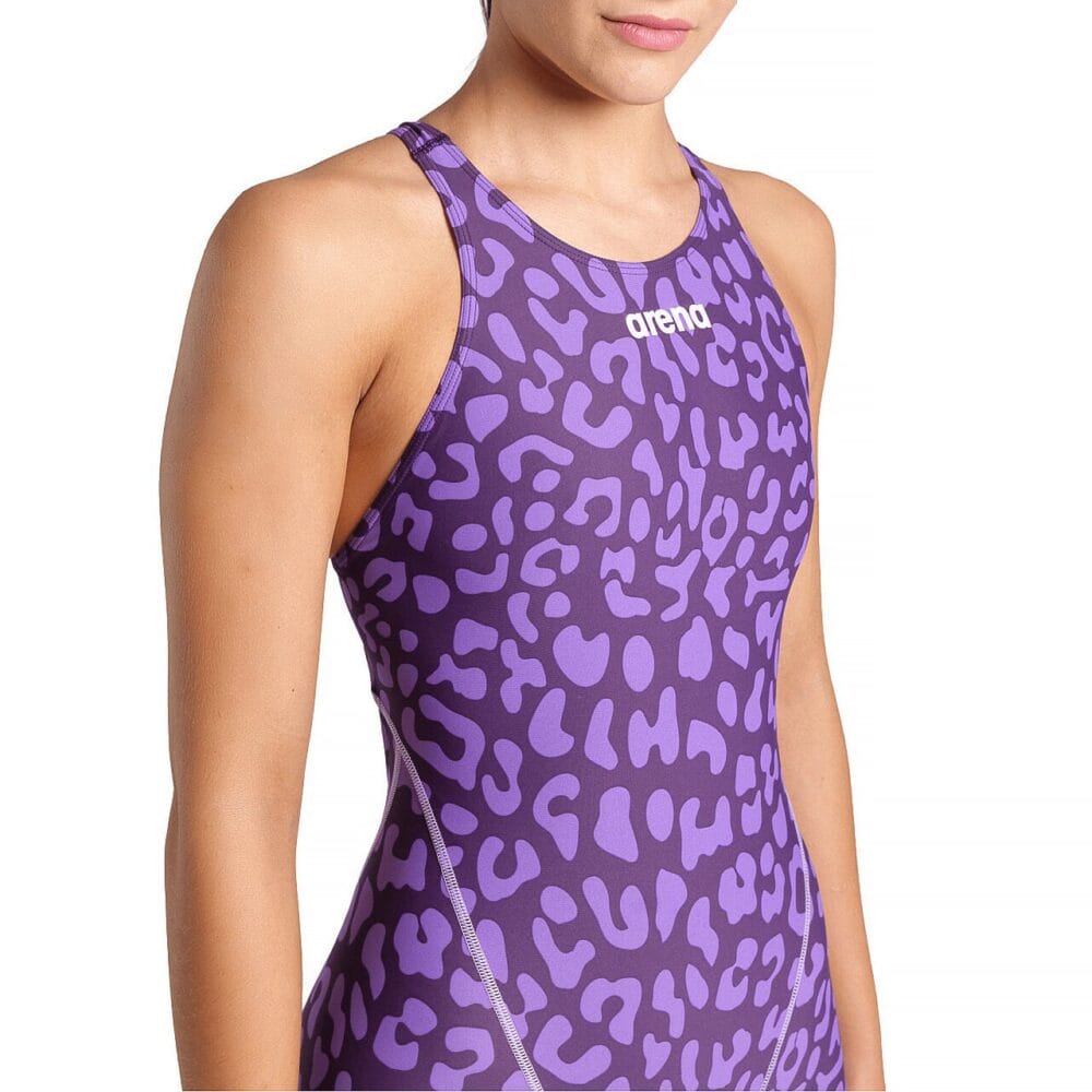Arena Women's Powerskin ST Next LE Full Body Short Legs Open Back Leopard - Image 8