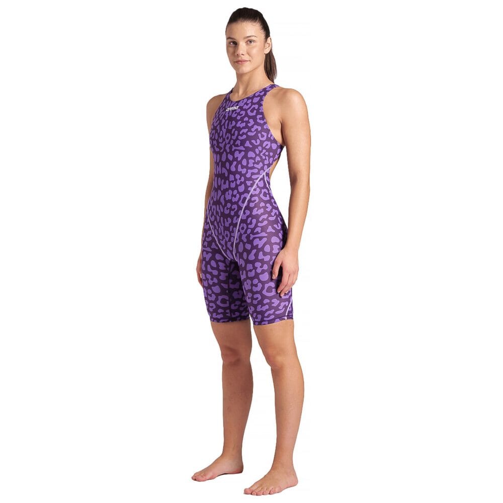 Arena Women's Powerskin ST Next LE Full Body Short Legs Open Back Leopard - Image 10